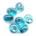 Magatama Miyuki 4 mm MA4-2168 - Aquamarine AB Noir Lined