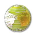 Bomb�e 22 mm feuille d'or et d'argent Chalk Green x1
