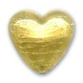Coeur feuille d'or 35 mm Crystal x1