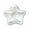 Etoile feuille d'argent 13 mm Crystal x1