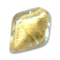 Losange feuille d'or 19x18 mm Crystal x1