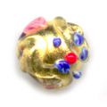 Ronde  8 mm feuille d'or Fleur x1