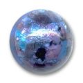 Cabochon feuille d'argent 18 mm purple x1