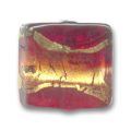 Carr� cercl� d'or 15 mm Ruby x1