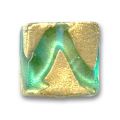 Carr� feuille d'or 15 mm Lira Aqua x1