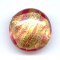 Bomb�e 16 mm feuille d'or Rose x1