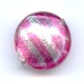 Bomb�e 16 mm feuille d'argent Rose x1