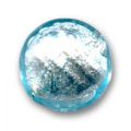 Bomb�e 16 mm feuille d'argent Aquamarine x1