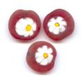 Murano ronde plate 12 mm Siam Mat x1