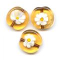 Murano ronde plate 12 mm Topaz x1