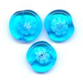 Murano ronde plate 12 mm Aquamarine x1