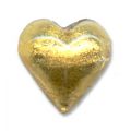Coeur feuille d'or 16 mm Crystal x1