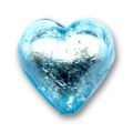 Coeur feuille d'argent 16 mm Aquamarine x1