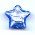 Etoile feuille d'argent 13 mm Light Sapphire x1