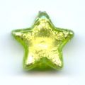 Etoile feuille d'argent 13 mm Peridot x1