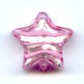 Etoile feuille d'argent 13 mm Light Rose x1