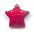 Etoile feuille d'or 13 mm Ruby x1