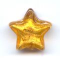Etoile feuille d'or 13 mm Topaz x1