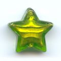 Etoile feuille d'or 13 mm Vert x1