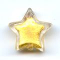 Etoile feuille d'or 13 mm Crystal x1