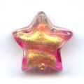 Etoile feuille d'or 13 mm Rose x1