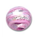 Ronde  8 mm feuille d'argent stri�e Rose x1