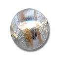 Ronde  8 mm feuille d'argent stri�e Aventurine x1