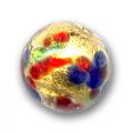 Ronde  8 mm feuille d'or Arlequin x1