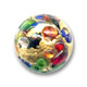 Ronde  8 mm feuille d'or Inclusion x1