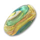 Olive 26x16 mm feuille d'or Lira Aqua x1