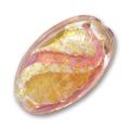 Olive 26x16 mm feuille d'or Rose x1