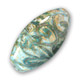 Olive 30x15 mm feuille d'or aventurine Azur x1