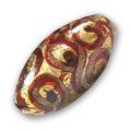 Olive 30x15 mm feuille d'or aventurine Siam x1