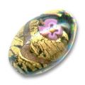 Olive Fleurie feuille d'or 12x8 mm x1