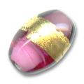 Olive Rose/Amethyst cercl�e d'or  12x8 mm x1
