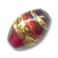 Olive Ruby cercl�e d'or 12x8 mm x1