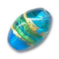 Olive Aquamarine cercl�e d'or 12x8 mm x1