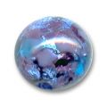 Ronde  8 mm feuille d'argent Purple x1