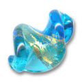 Spirale cercl�e d'or 22 mm Aquamarine x1