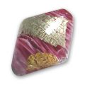 Toupie 27x20 mm feuille d'or et d'argent Chalk Pink x1