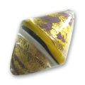 Toupie 27x20 mm feuille d'or Jet/Yellow x1