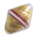 Toupie 27x20 mm feuille d'or Pink x1