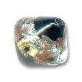 Toupie aventurine feuille d'or et d'argent 10mm Noir x1