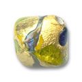 Toupie feuille d�or 10 mm Bleu/Vert x1