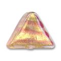 Triangle feuille d'or 15x19 mm Rose x1