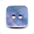 Bouton Nacre carr� 10 mm Turquoise x1