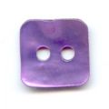 Bouton Nacre carr� 10 mm Violet x1