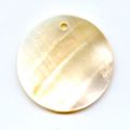 Sequin rond Nacre 30 mm Naturel x1
