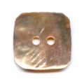 Bouton Nacre carr� 16 mm Bronze x1