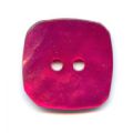 Bouton Nacre carr� 16 mm Fuchsia x1